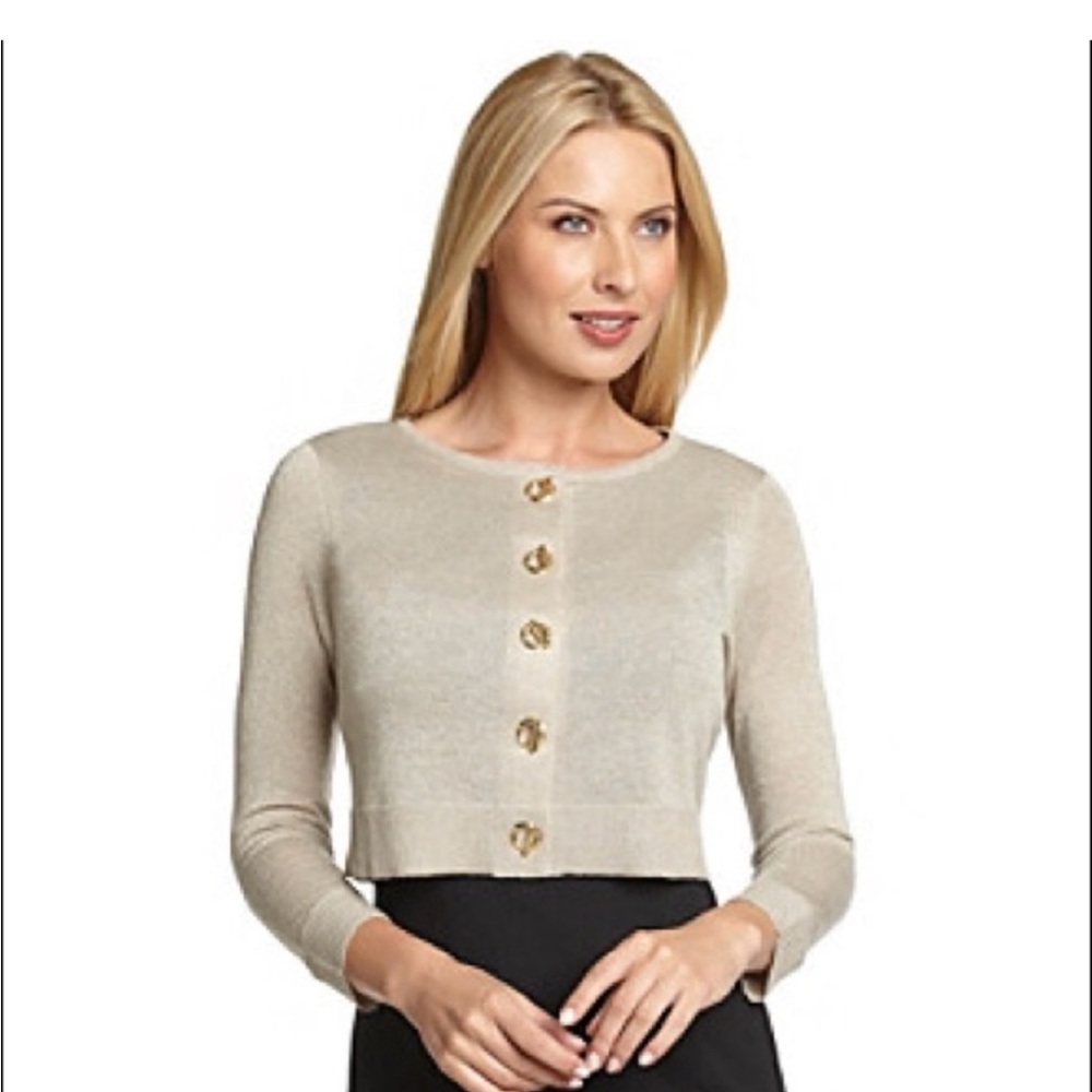 Calvin Klein Cream Button-Up Cardigan